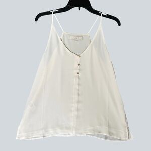 LOFT Ivory Spaghetti Strap V-Neck Camisole Tank